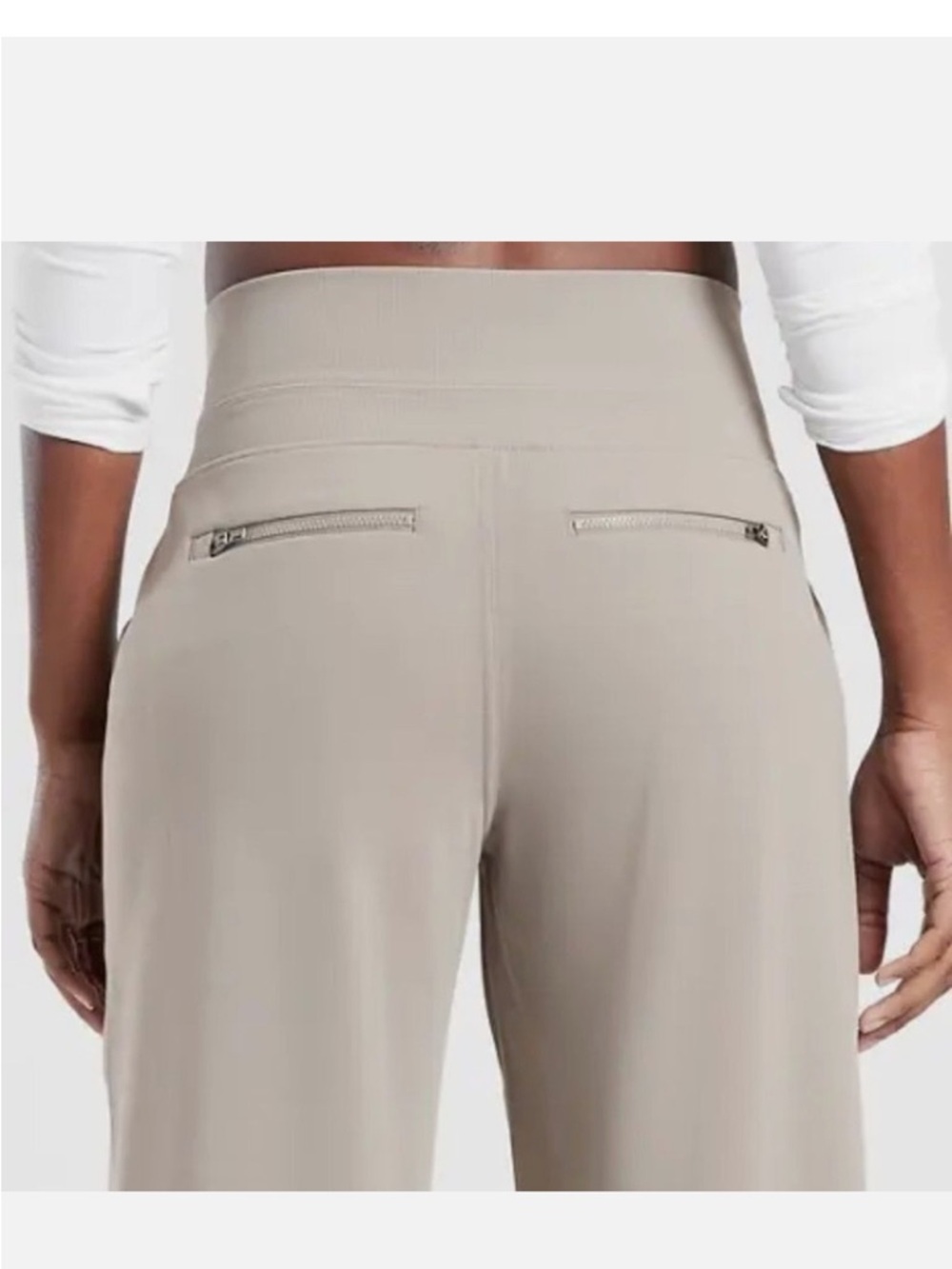 Athleta Dark Taupe Grey Venice High Rise Wide Leg Elastic Waist Pant Size XS - Picture 5 of 12